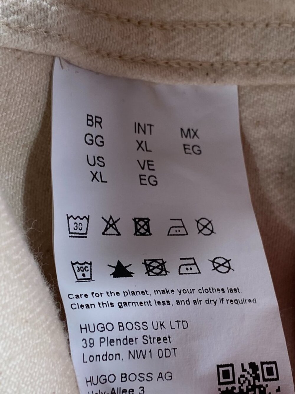 Hugo Boss Ebino Heavyweight Denim Shirt Jacket Men's XL Light Beige NWT - Picture 11 of 16